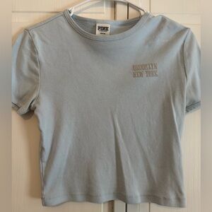 PINK Victoria's Secret Sky Blue Tee